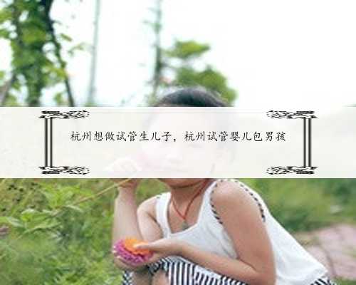 杭州想做试管生儿子，杭州试管婴儿包男孩